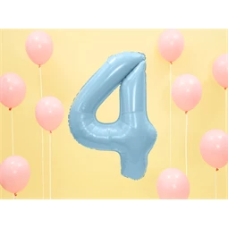 Lufi 4-es szám fólia 86 cm világoskék