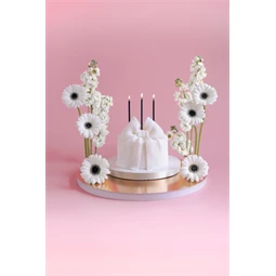 Sima születésnapi gyertyák fekete 14 cm S/12