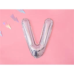 Lufi v betű fólia 35 cm irizáló