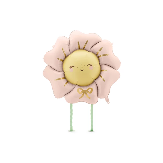 Lufi virág fólia 104x104 cm púderrózsaszín