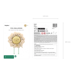 Lufi virág fólia 104x104 cm világos bézs