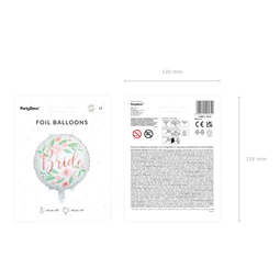 Lufi virág menyasszony fólia 45 cm fehér