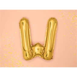 Lufi w betű fólia 35 cm arany