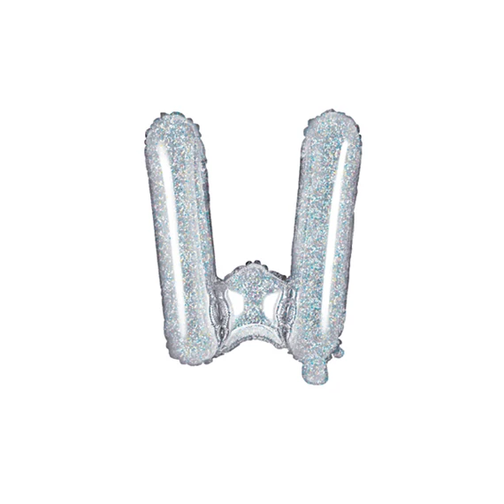 Lufi w betű fólia 35 cm irizáló