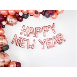 Lufi w betű fólia 35 cm rózsaarany