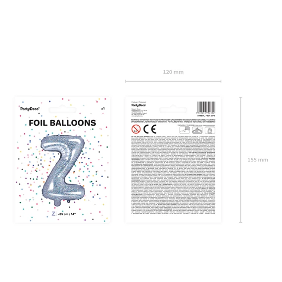 Lufi z betű fólia 35 cm irizáló