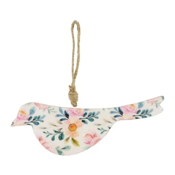Madár virág és levél mintás, akasztós 24x9x1 cm