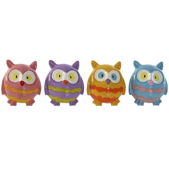 Mágnes bagoly 3x4 cm 4 féle