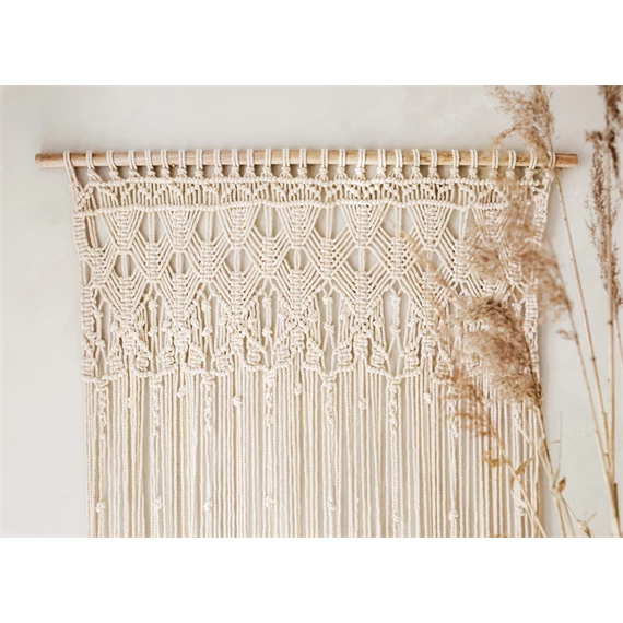 Makramé törtfehér 94,5x171 cm