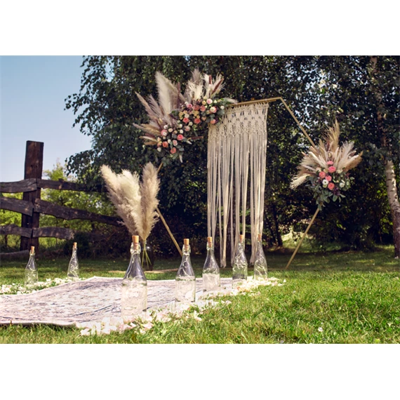 Makramé törtfehér 94,5x171 cm