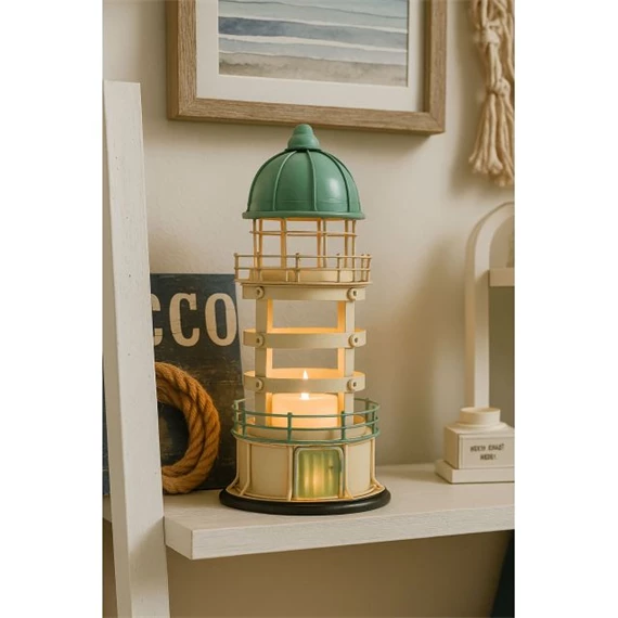 Mécsestartó világítótorony 13x13x27,5 cm 3 féle