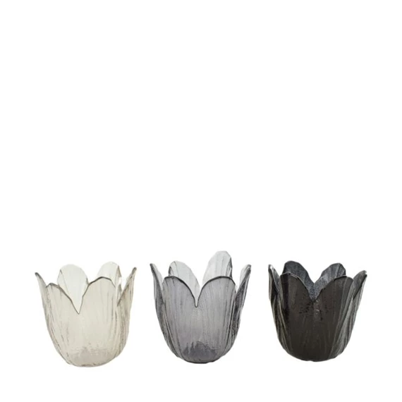 Mécsestartó virág 7,8x7,8x7,5 cm 3féle