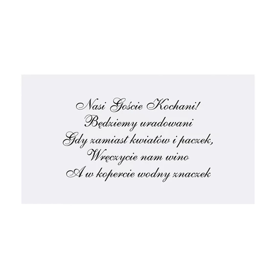 Meghívó betétlapok kedves vendégek 25 db S/25