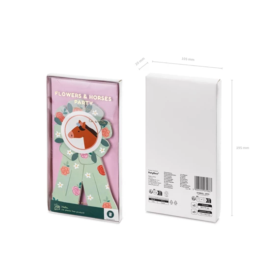 Meghívó lovak 16,5x19,5 cm mix S/6