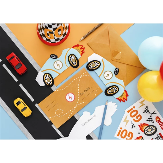 Meghívók autó alakú, vegyes S/6