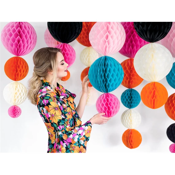 Méhsejt dekor gömb fekete 30 cm