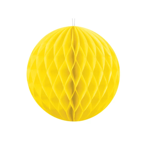 Méhsejt dekor gömb sárga 10 cm