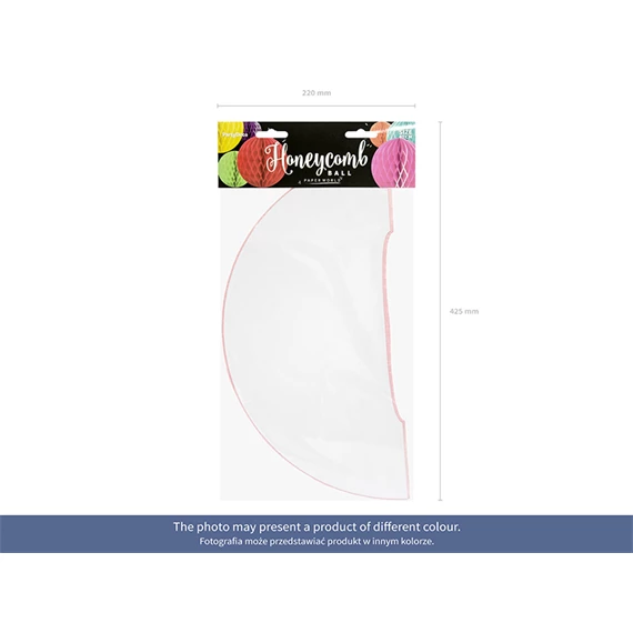 Méhsejt dekor gömb világos rózsaszín 40 cm