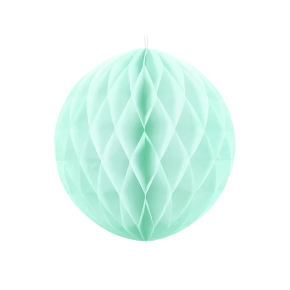 Méhsejt dekor gömb világos menta 30 cm