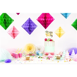 Méhsejt gyémánt sötét rózsaszín 20 cm