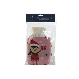 Melegvizes palack zokni szett, mintás 17x28x4 cm 2 féle S/2