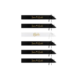 Vállszalagok menyasszony és csapata fekete és fehér S/6