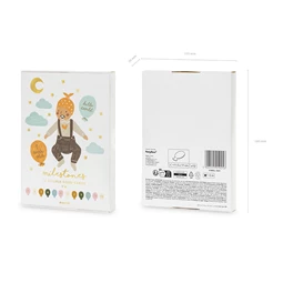 Mérföldkő kártyák lufi formában, vegyes 11,5x17 cm