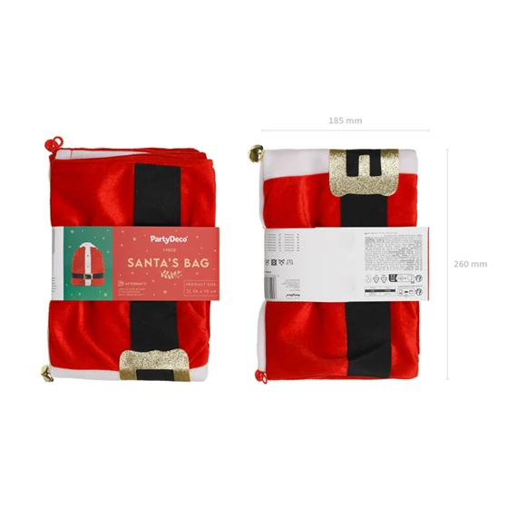 Mikulás ajándéktáska 50x70 cm
