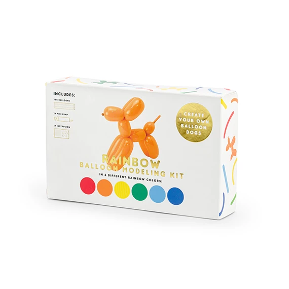 Modellező pasztell lufi 130 cm pumpával, vegyes S/30