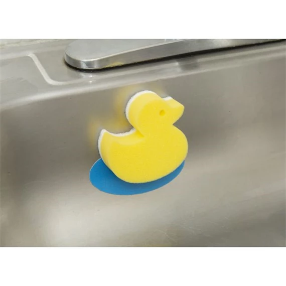 Mosogatószivacs tartóval, kacsa