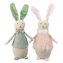 Nyúl álló fiú, lány 14x10x42 cm 2féle