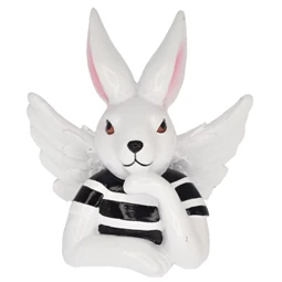 Nyúl csíkos pólóban, szárnyakkal 9,9x6,5x10,3 cm