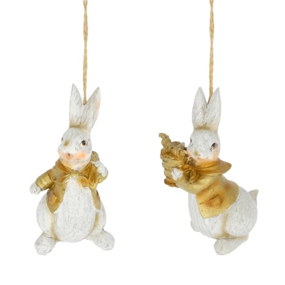 Nyúl ingben, akasztós 6,5x5,5x12,5 cm 2 féle