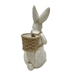 Nyúl kosárral álló 22,5x18x42 cm