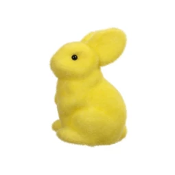 Nyúl ülő, flokkolt 9x14 cm