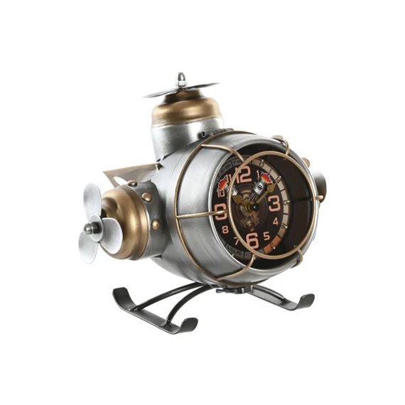 Óra asztali, repülőgép 23x21x19 cm