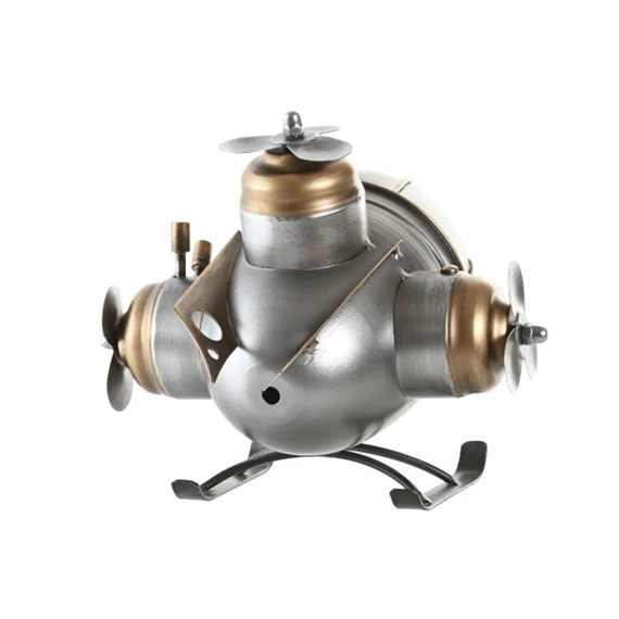 Óra asztali, repülőgép 23x21x19 cm