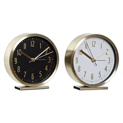 Óra ébresztő, kerek, AA elemmel 11,3x3,5x12 cm 2 féle