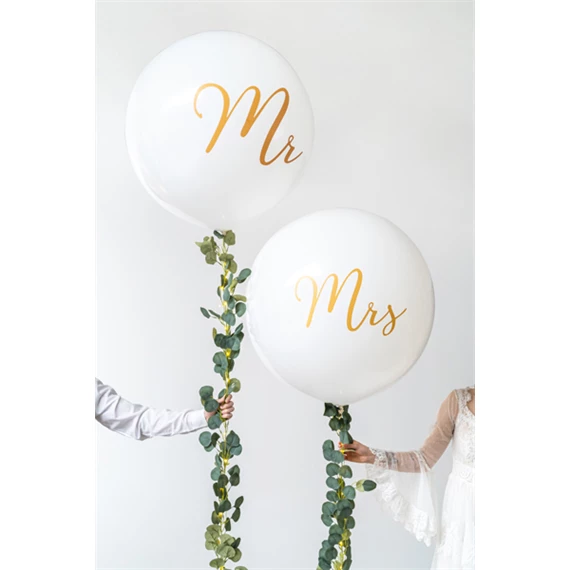 Óriás lufi 1 m mrs fehér