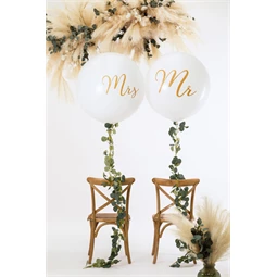 Óriás lufi 1 m mrs fehér