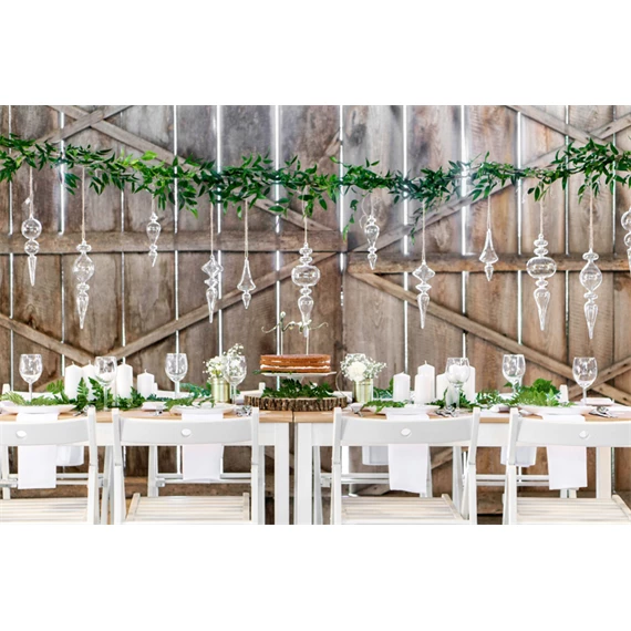 Oszlop gyertya matt fehér 15 x 6 cm S/6