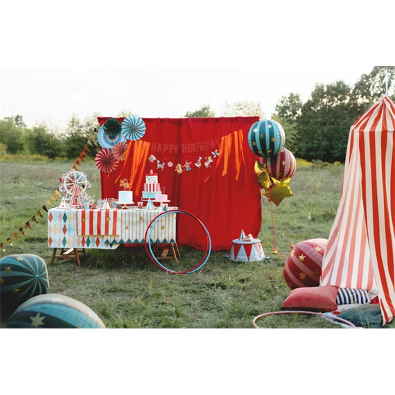 Papír asztalterítő csillagokkal és csíkokkal, 180x120 cm