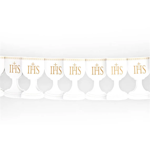Papír girland ihs kehely fehér 3 m