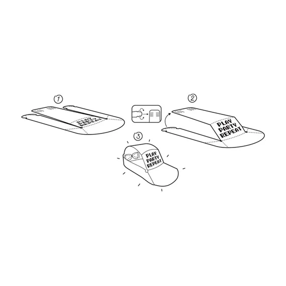 Papír kalapok gamer 38,5x18,5 cm fekete S/6