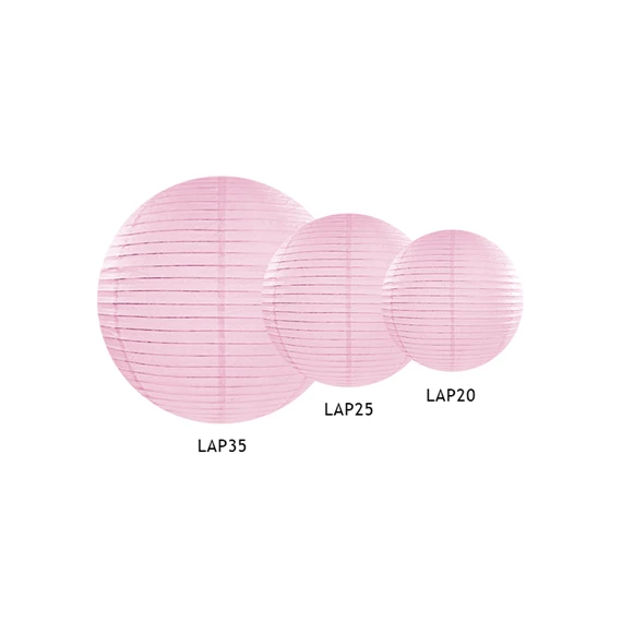 Papír lampion világos rózsaszín 35 cm