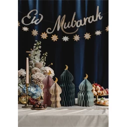 Papír méhsejt dekorációk eid mubarak, mix, 22,5-33,5 cm S/4