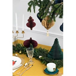 Papír méhsejt dísz jégcsap bordó 10x15 cm