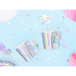 Papírpohár sellő, irizáló, 220 ml S/6