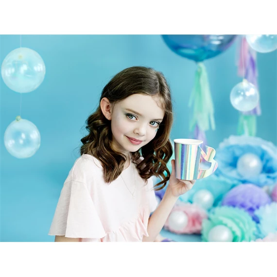 Papír poharak sellő, irizáló, 220 ml S/6