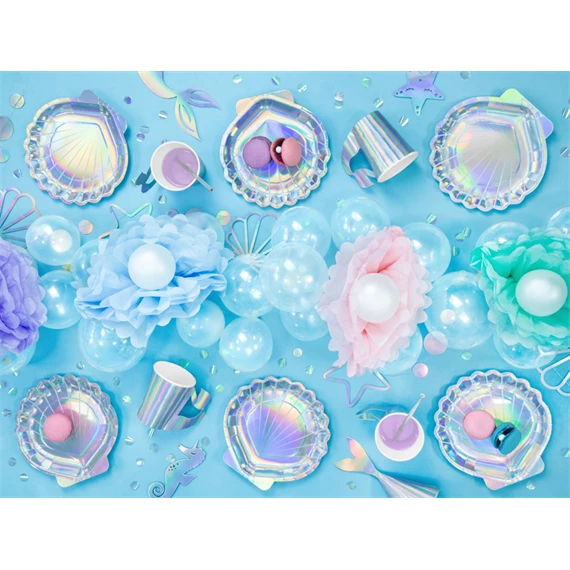 Papír poharak sellő, irizáló, 220 ml S/6